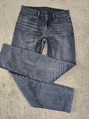 Vince DM/01 Men's Straight Leg Jeans Faded Black Charcoal Gray Denim Size 32